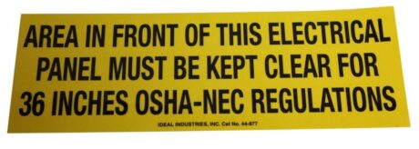 Ideal 44-865 Sign-Danger Hi Volt/Spanish