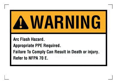 Ideal 44-892 Nec Arc Flash Warning Label 3.5X5