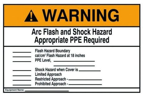 Ideal 44-896 Nec Arc Flash Warning Label 7X10