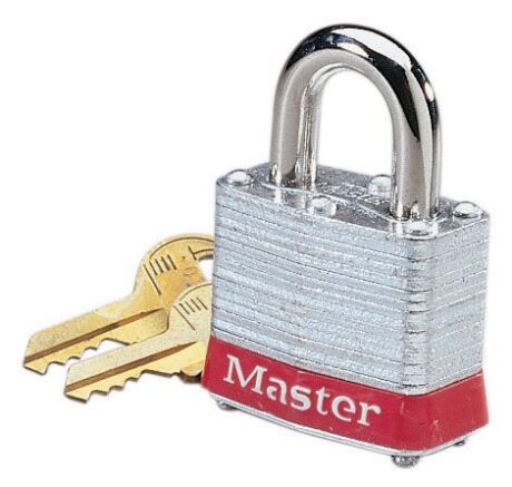 Ideal 44-906 Padlock - 3/4" Shackle Red Bumper