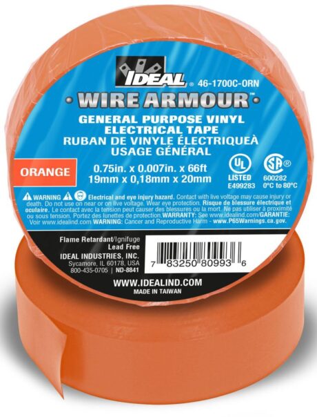 Ideal 46-1700C-ORN Electrical Vinyl Tape