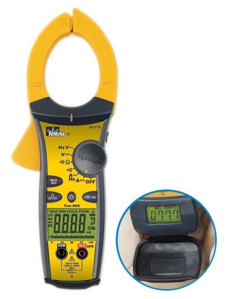 Ideal 61-775 1000A Ac/Dc Clamp Meter With Tightsight Trms