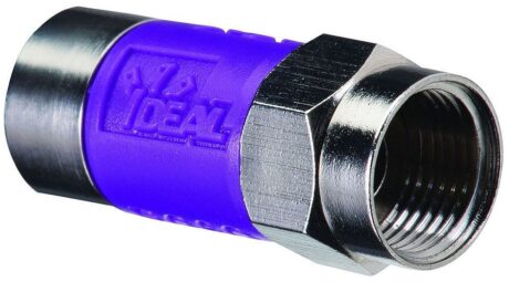 Ideal 85-178 Rg6 Quad F Tlc Compression Conn Purple 50 Pk - Image 1