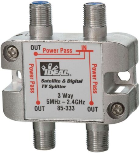 Ideal 85-333 2.4 Ghz 3-Way Satellite & Digital Tv Splitter