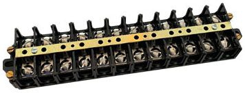 Ideal 89-513 Terminal Strip 12-Circuit 600V 60A #22 To #6 Awg Shorting