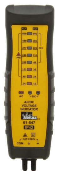 Ideal 61-547 8 Range Ac/Dc Voltage Indicator With Polarity Indicator