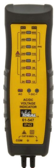 Ideal 61-647 Single Range 50 To 1000V Ac Ncvt W/Flashlight