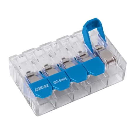 Ideal 30-10L35 In-Sure Lever Wire Connectors 10 AWG 5-Port Box of 50