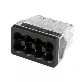 Ideal 30-1690 In-Sure Push-In Connector 90 8-Port Black 2000/Box