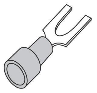 Penn-Union BS4C14 Copper Small Spade Terminal