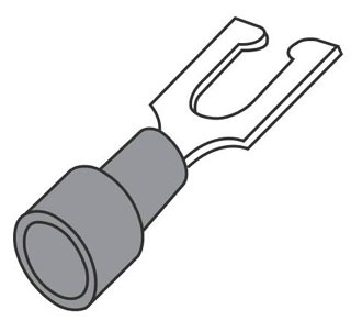 Penn-Union BS4A-10 22-18 Insulated Fork Terminal