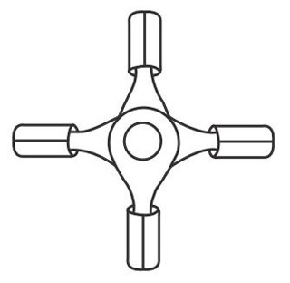 Penn-Union X1A 22-18 4-Way Crimp Connector