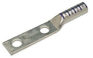 Penn-Union BBLU-025D 2-Hole Copper Crimp Lug
